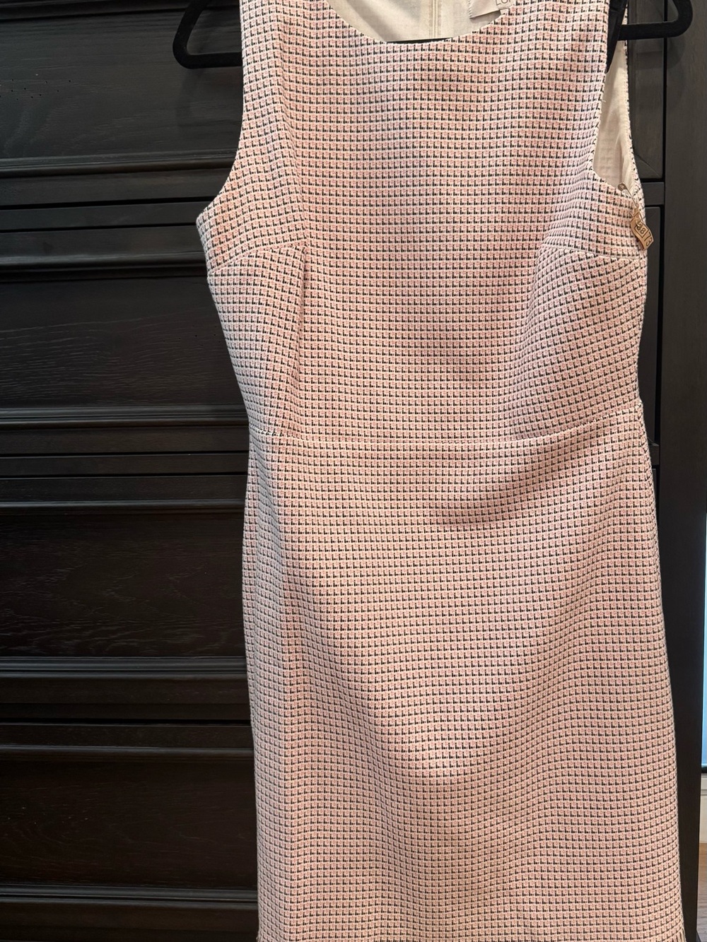 Sleeveless LOFT Pink Textured Sheath Dress